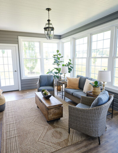Quarryville retirement home porch showing comfortable furniture and view.