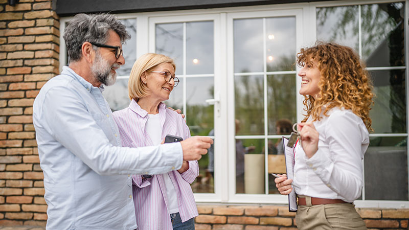 Questions being asked about a life plan community to a real estate agent. 